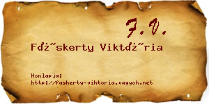 Fáskerty Viktória névjegykártya